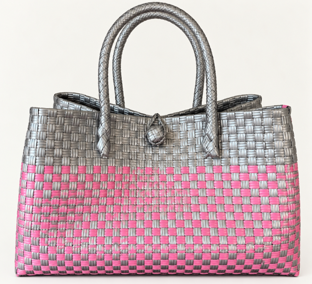 Lakbay Mutya woven bayong bag, front view