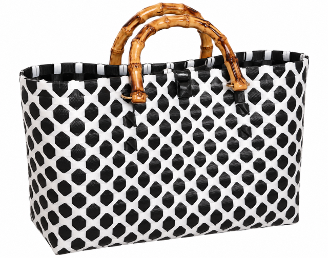Kawayan Habi Bayong woven bayong bag, front view