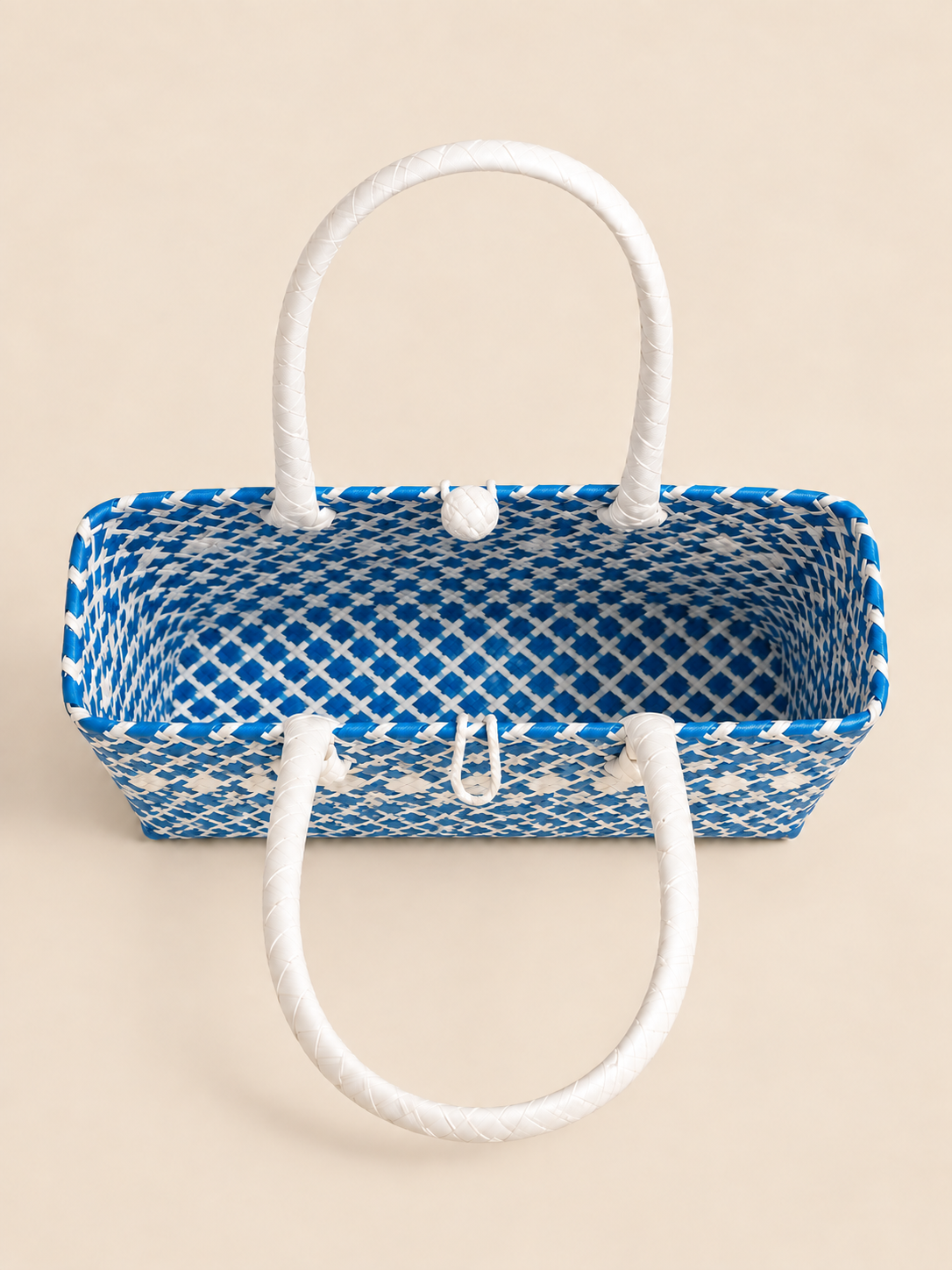 Habi Ulap — Bughaw recycled-polypropylene structured bayong tote, alternate view 4