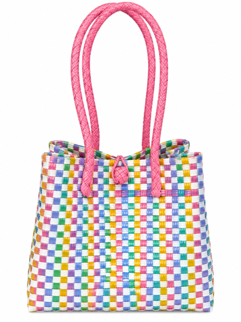 Bahaghari Bayong woven bayong bag, front view
