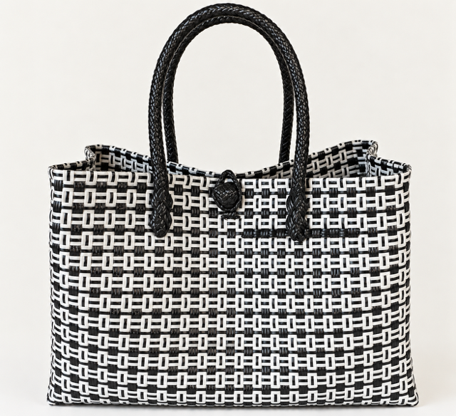 Lakbay Ugnayan woven bayong bag, front view