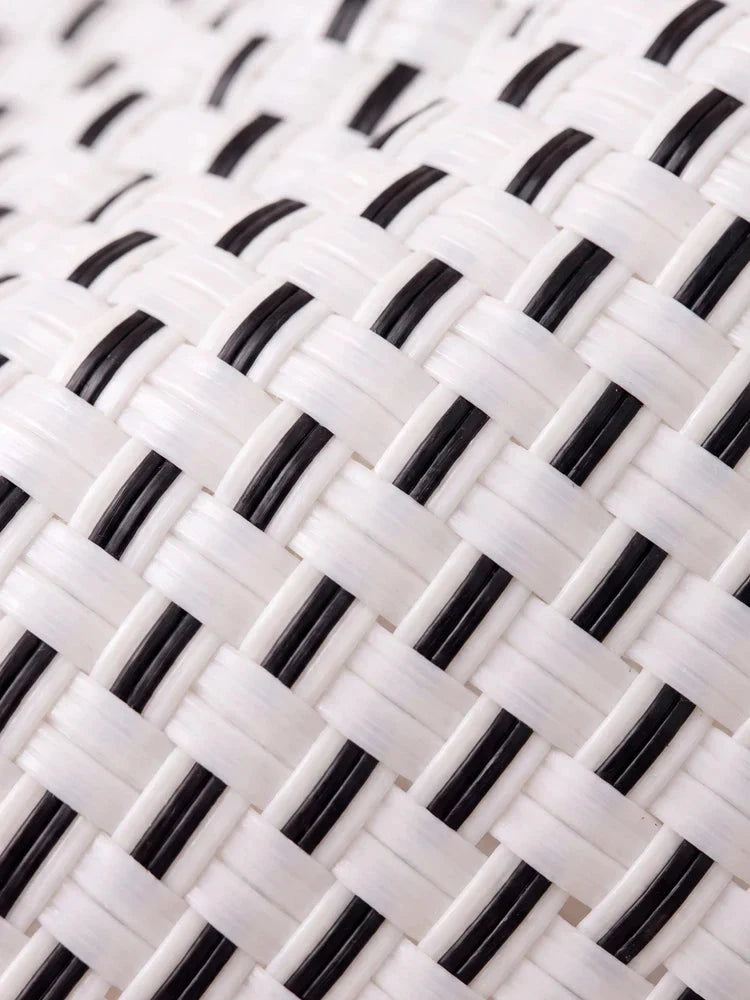 Habi Tinta recycled-polypropylene structured bayong tote, woven detail