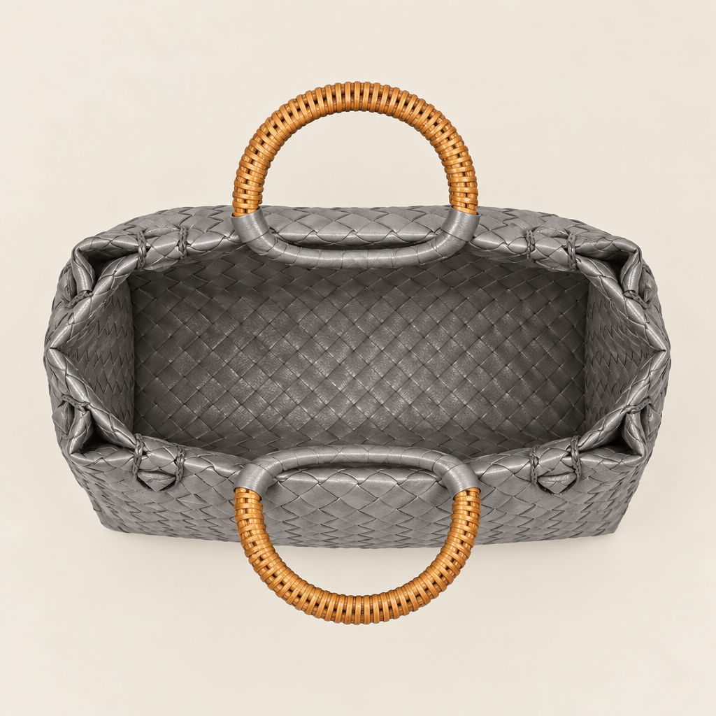 Aerial view of woven bag