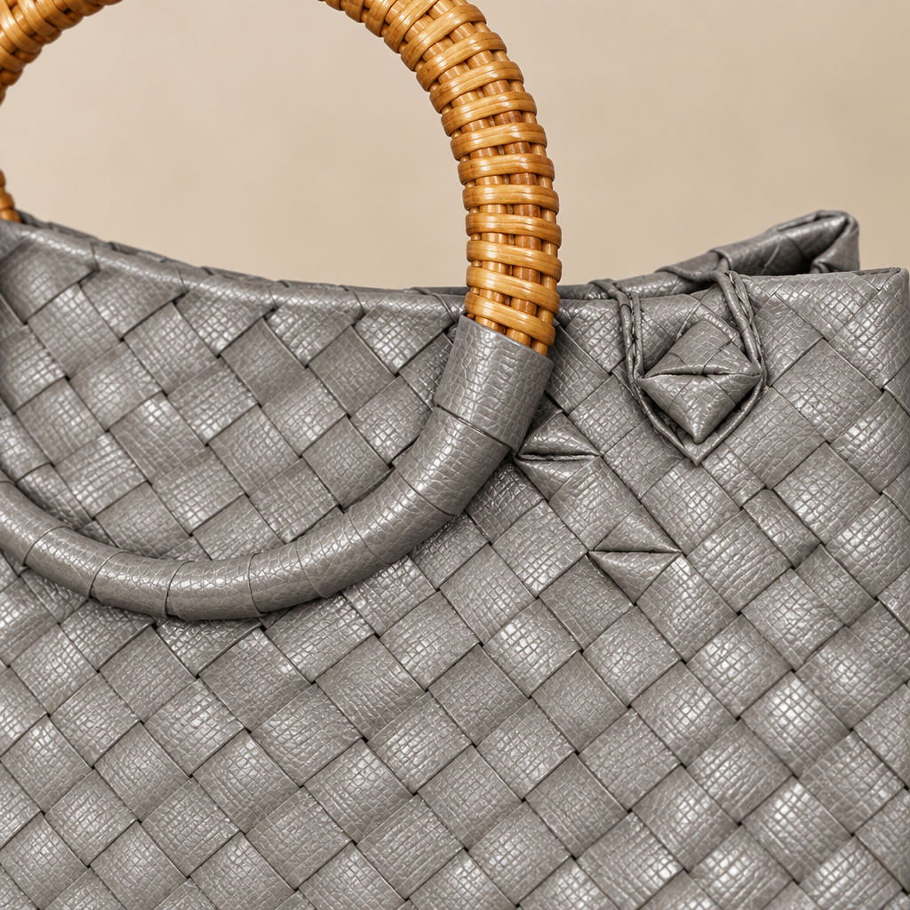 Close-up of woven material and handle