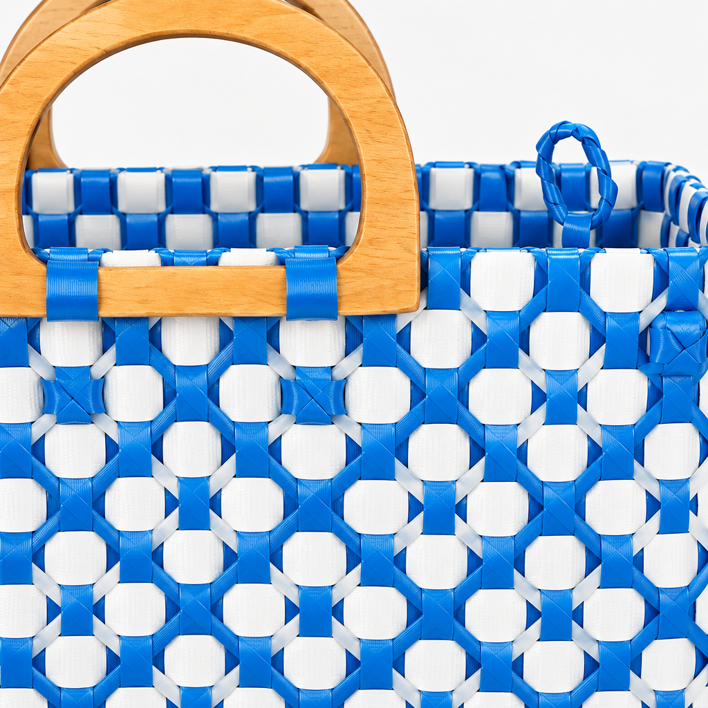 Detail of woven material and handle