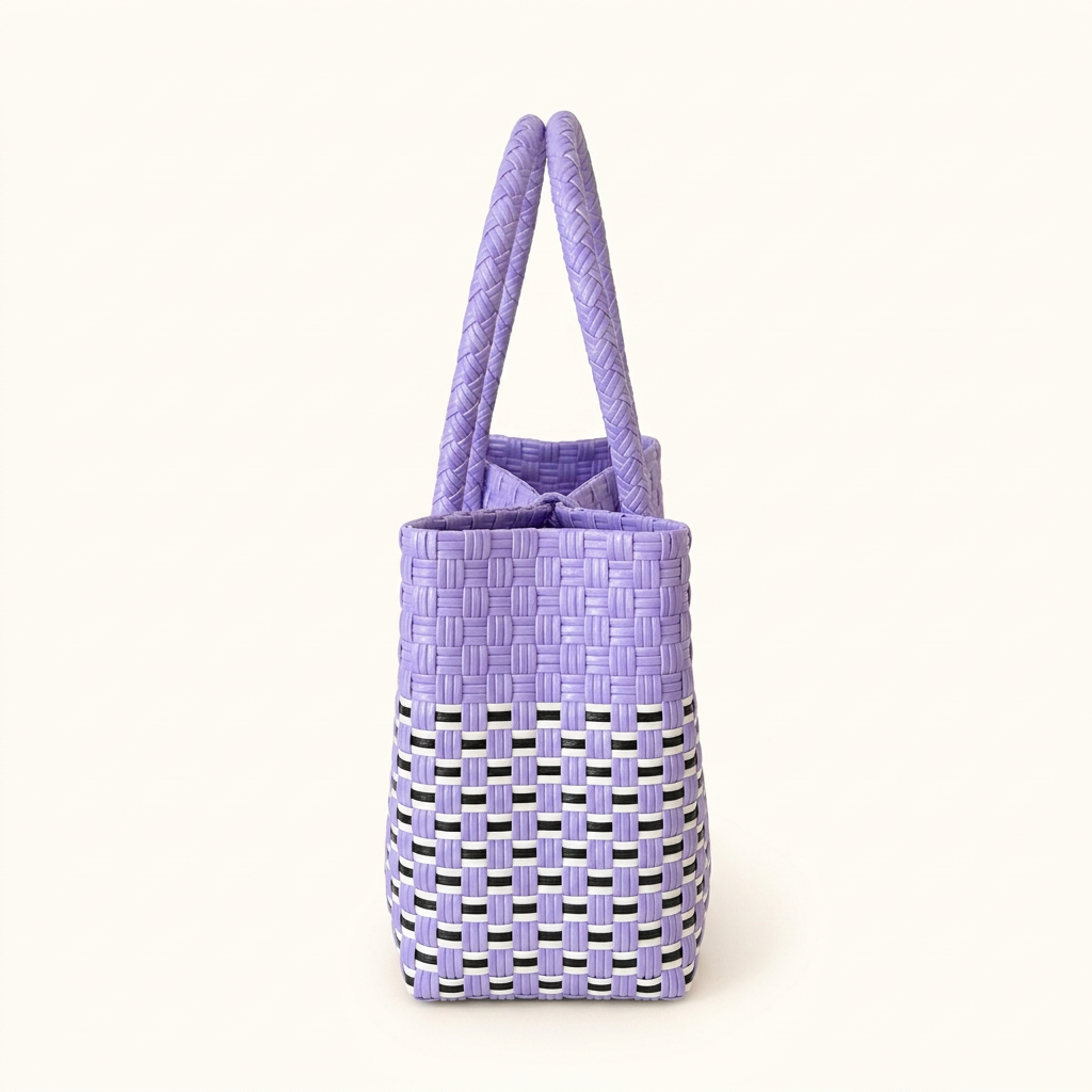 Lavender mini-tote Munting Lila, side view