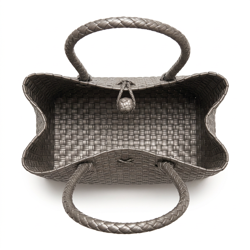 Habi Pilak silver woven tote, aerial view