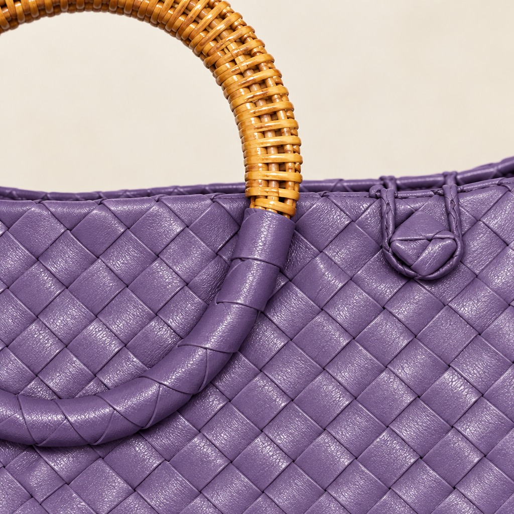 Close-up of woven material and handle