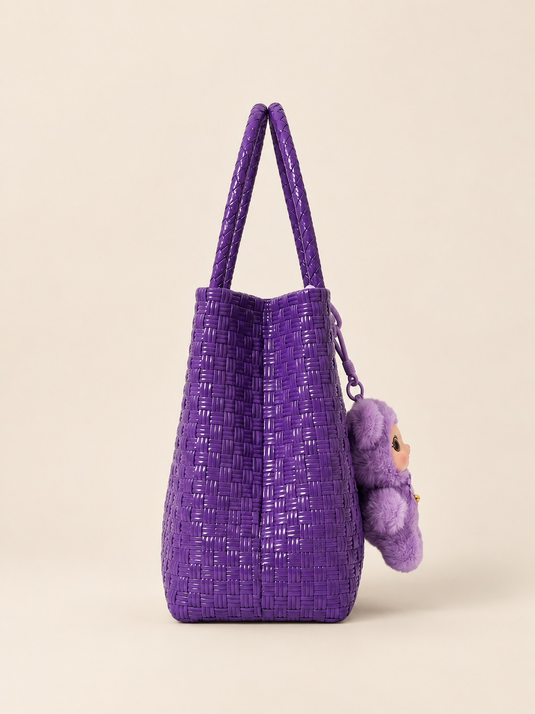 Anting Ube recycled-polypropylene charm tote, side view