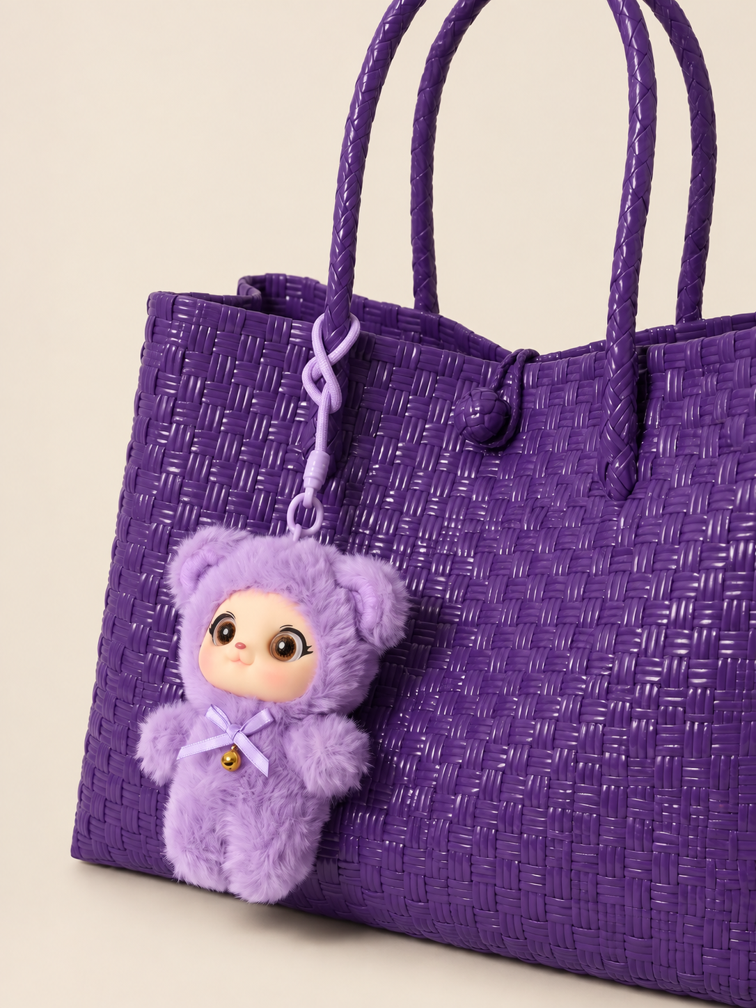 Anting Ube recycled-polypropylene charm tote, woven detail