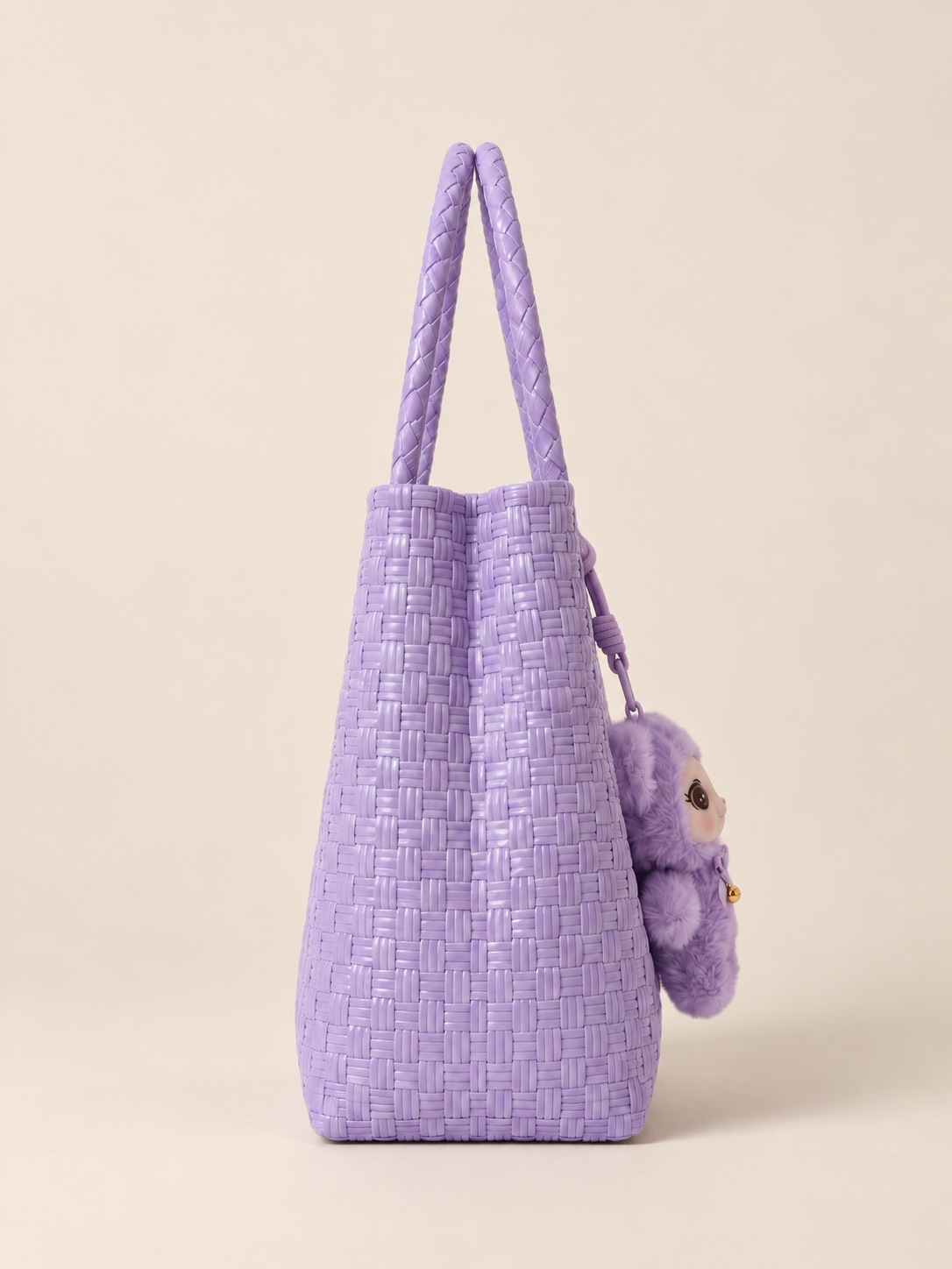 Anting Lila recycled-polypropylene charm tote, side view