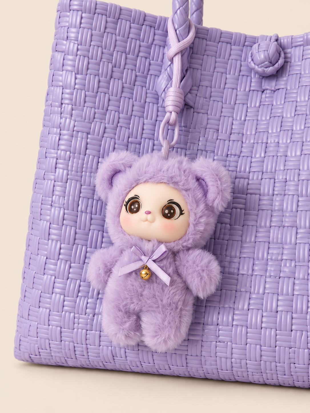 Anting Lila recycled-polypropylene charm tote, woven detail