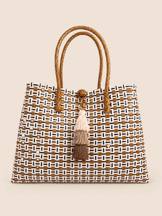 Lakbay Habagat recycled-polypropylene lightweight travel tote, front view