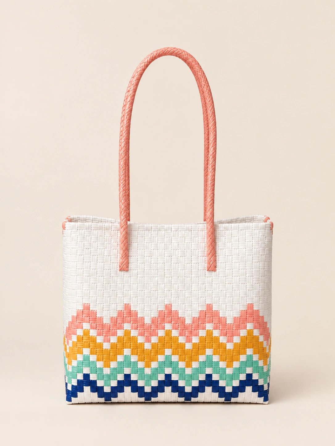 Habi Bukang-Liwayway Malaki recycled-polypropylene structured bayong tote, back view