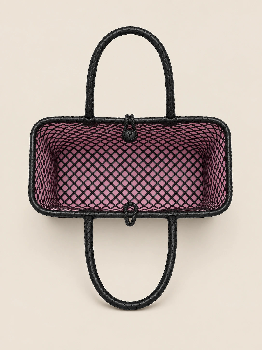 Habi Elegansya recycled-polypropylene structured bayong tote, interior view