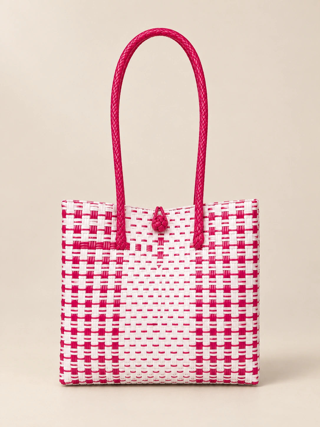 Habi Fresa recycled-polypropylene structured bayong tote, front view