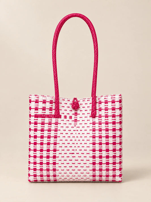 Habi Fresa recycled-polypropylene structured bayong tote, front view