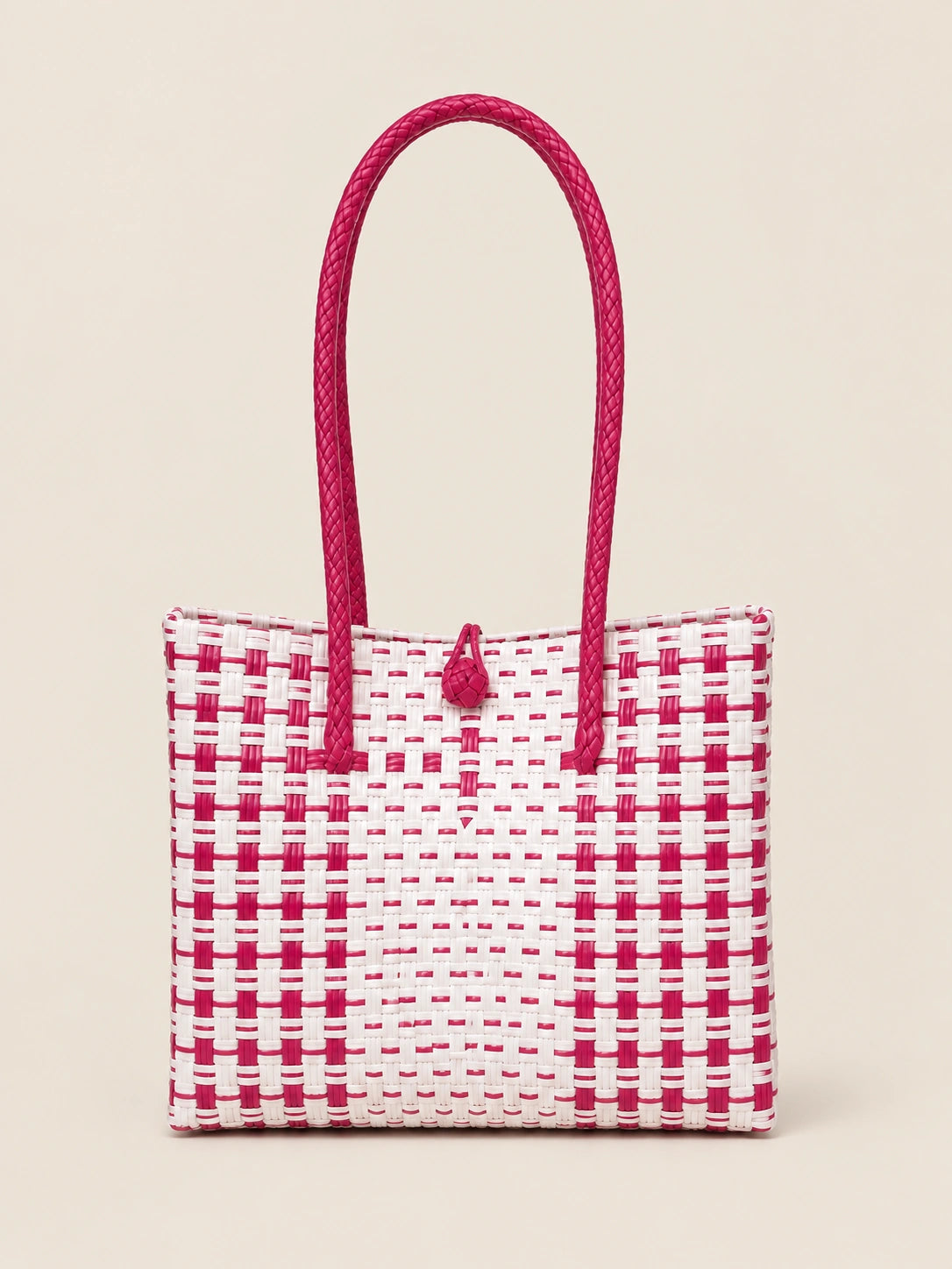 Habi Fresa Malaki recycled-polypropylene structured bayong tote, front view