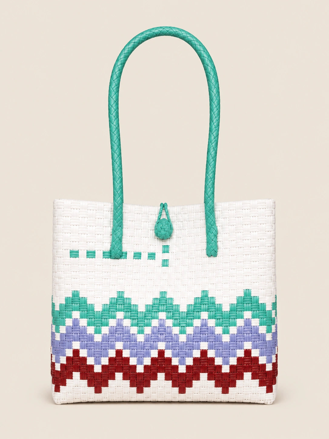 Habi Hardin Malaki recycled-polypropylene structured bayong tote, front view