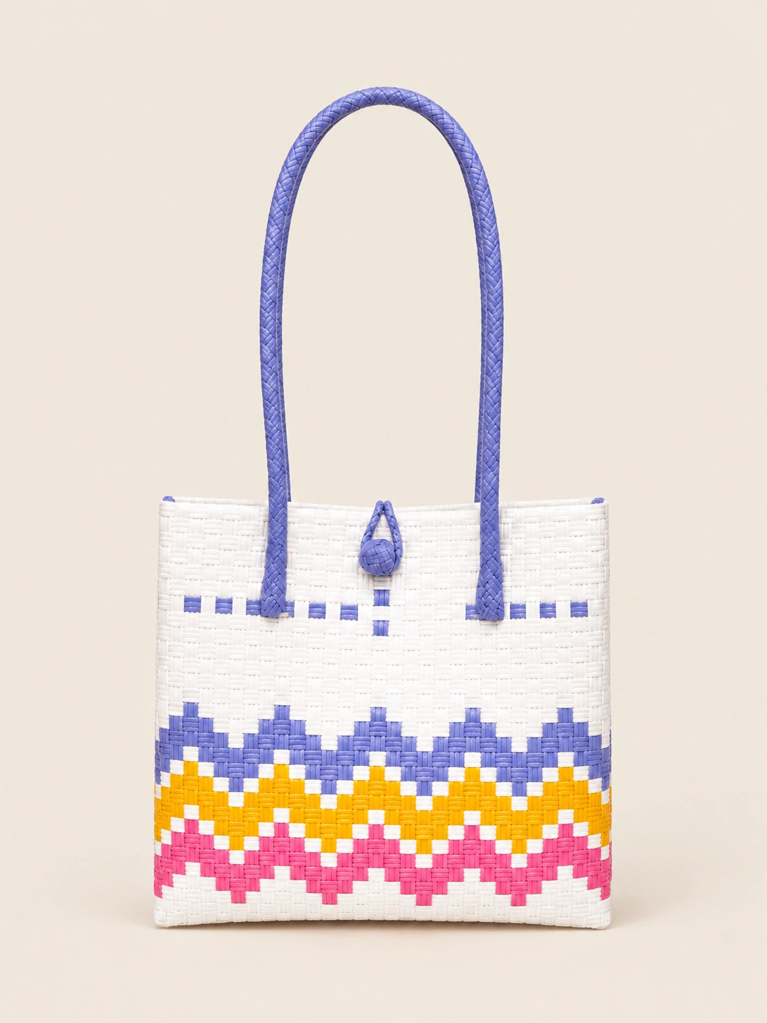 Habi Langit — Takipsilim recycled-polypropylene structured bayong tote, front view