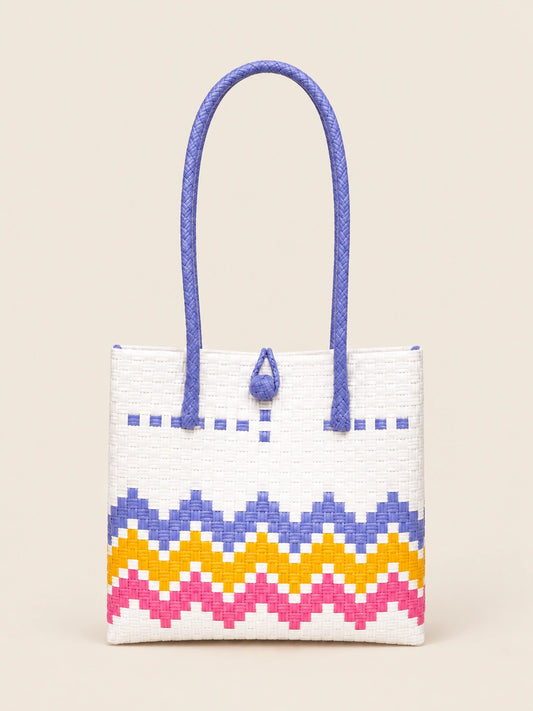 Habi Langit — Takipsilim recycled-polypropylene structured bayong tote, front view