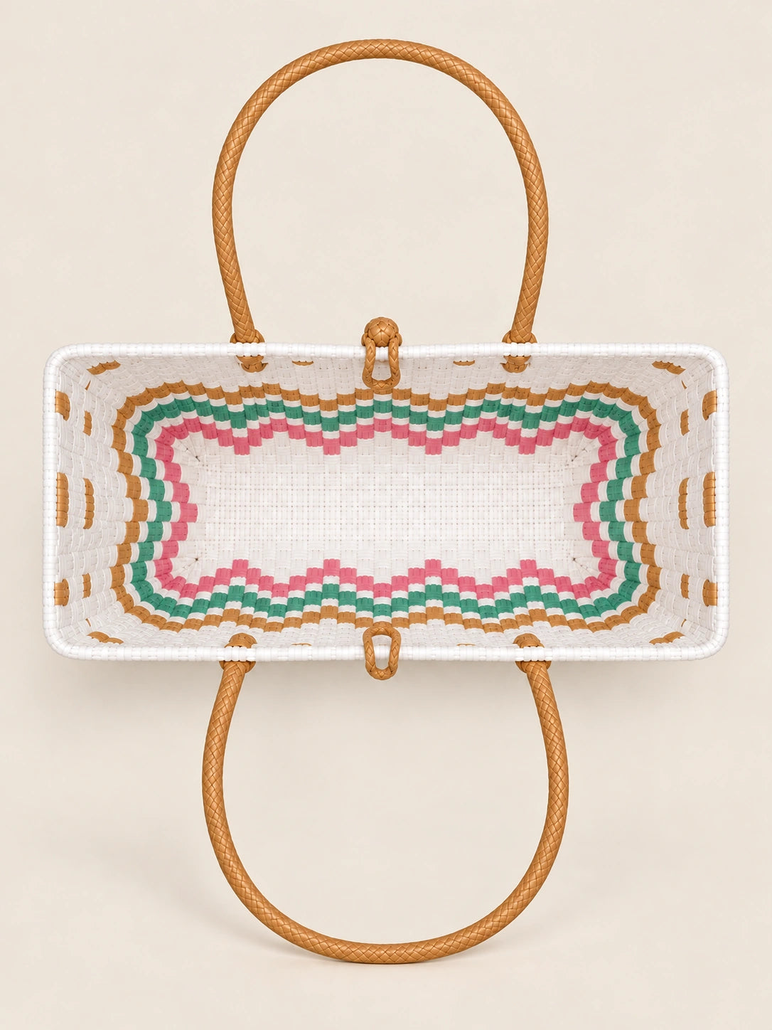 Habi Tagsibol recycled-polypropylene structured bayong tote, interior view