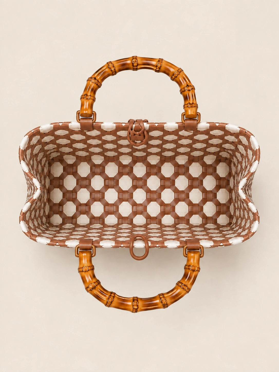 Kahoy Tsaa recycled-polypropylene wood-handle bayong bag, interior view