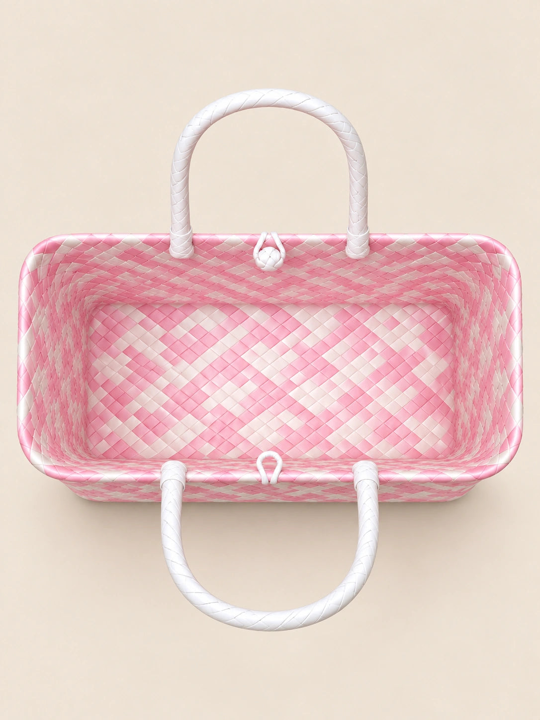 Habi Rosas — Rosas at Puti recycled-polypropylene structured bayong tote, interior view