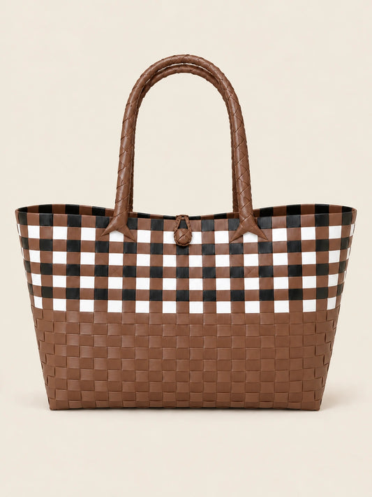 Lakbay Bukid recycled-polypropylene lightweight travel tote, front view