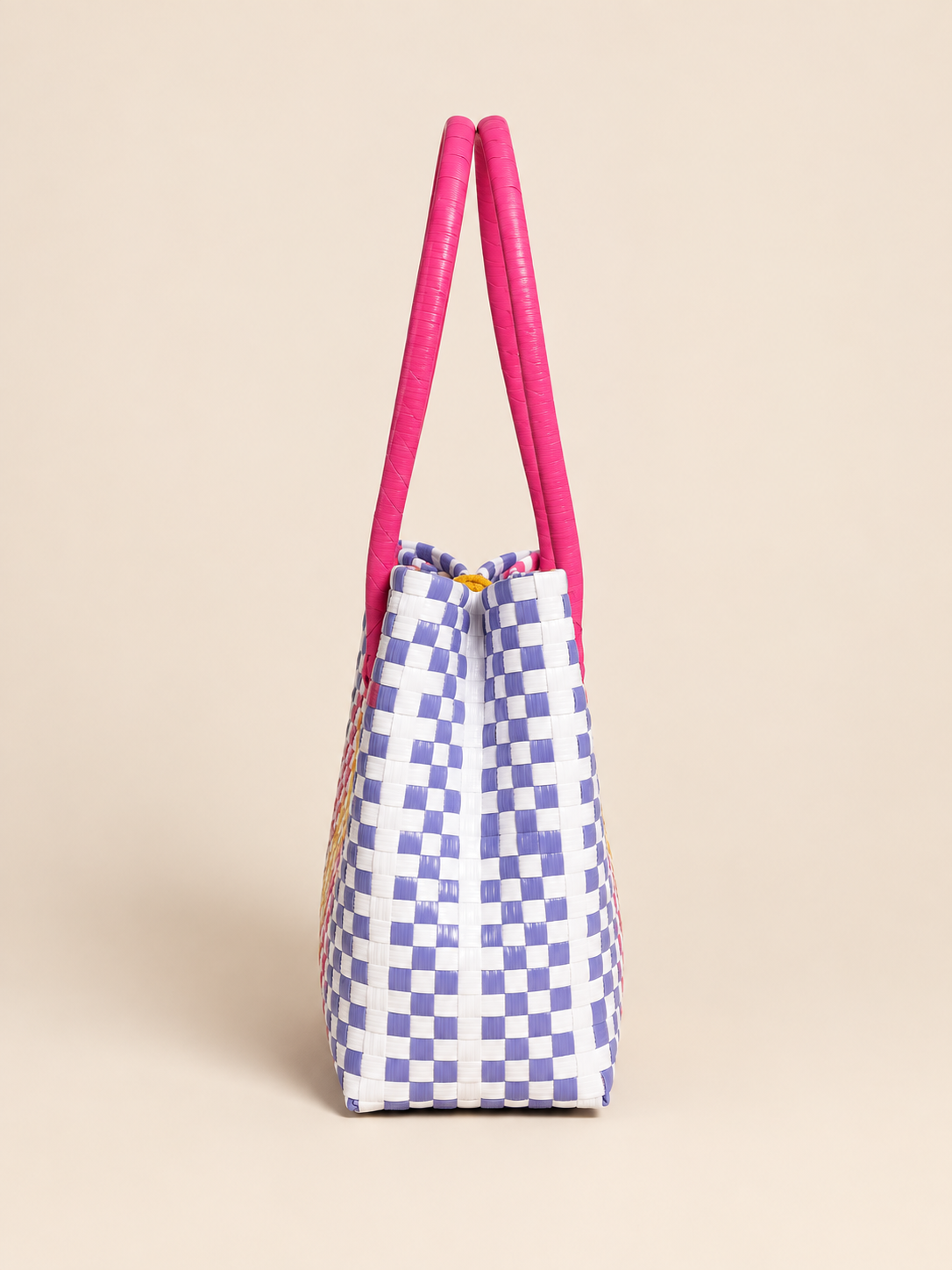 Habi Hardin — Kwadro recycled-polypropylene structured bayong tote, side view