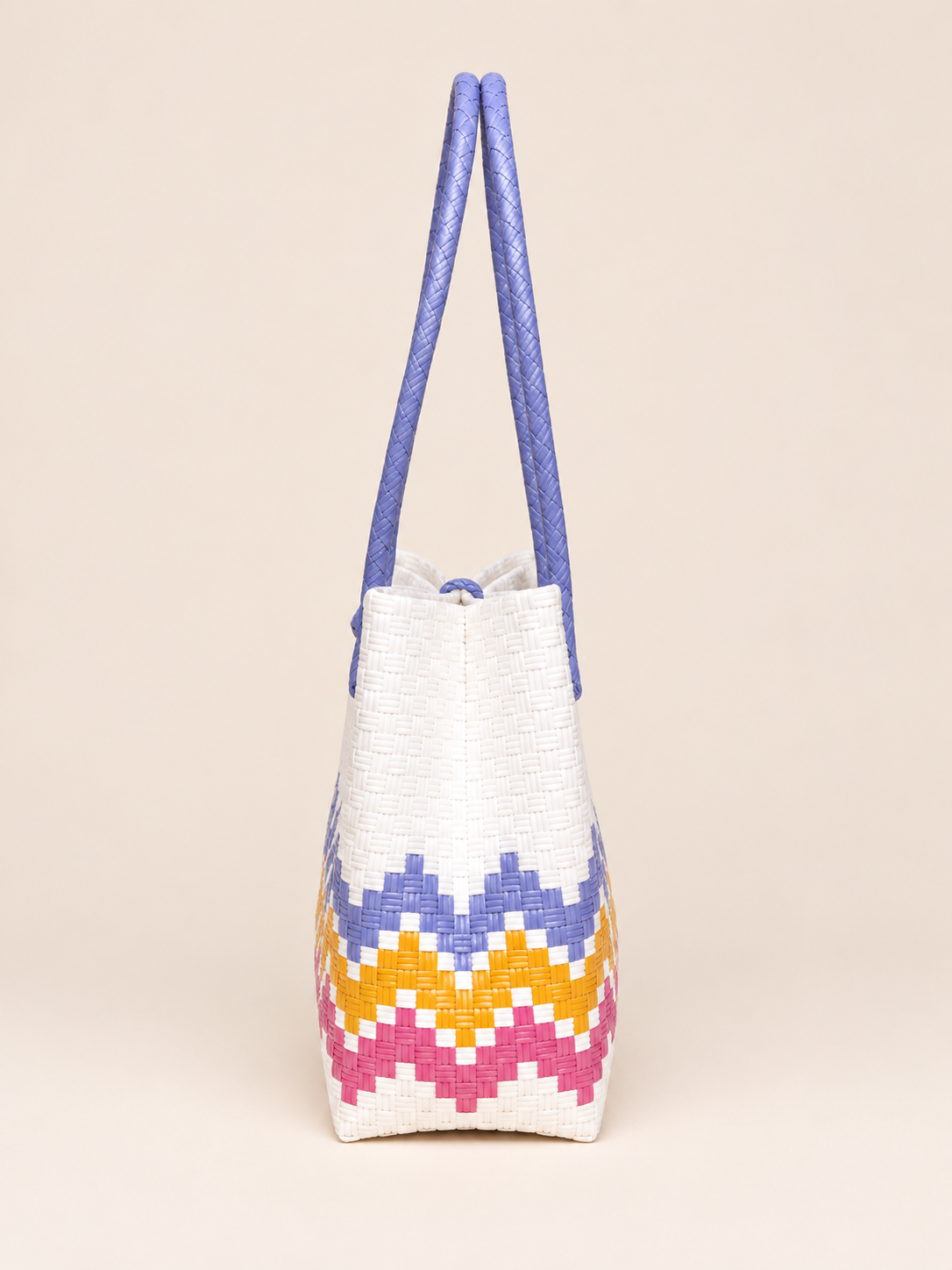 Habi Langit — Takipsilim recycled-polypropylene structured bayong tote, side view